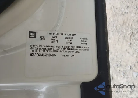 2006 Cadillac Sts V8 z USA, uszkodzony, nr VIN 1G6DC67A560105865